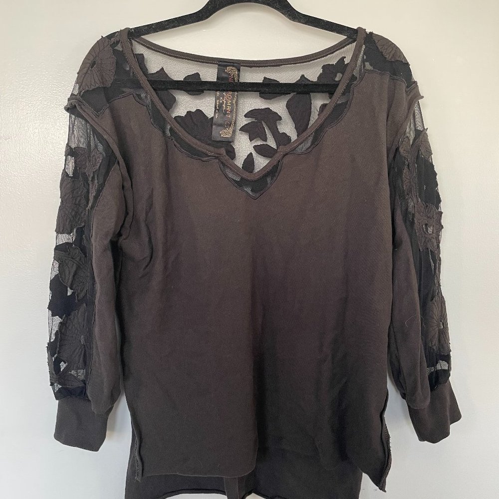 Free People New Romantics Black Pullover